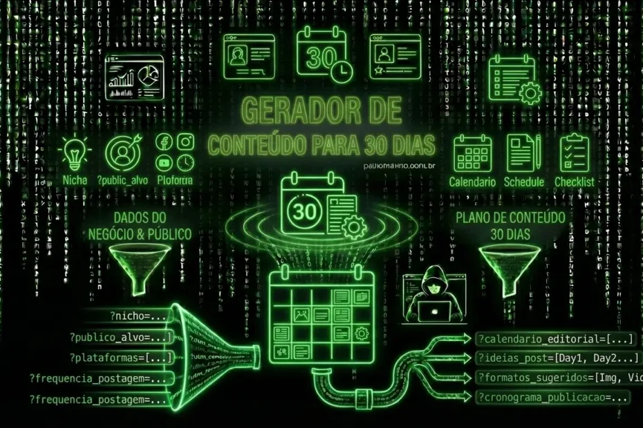 Gerador de Conteúdo para 30 Dias - Paulo Merino