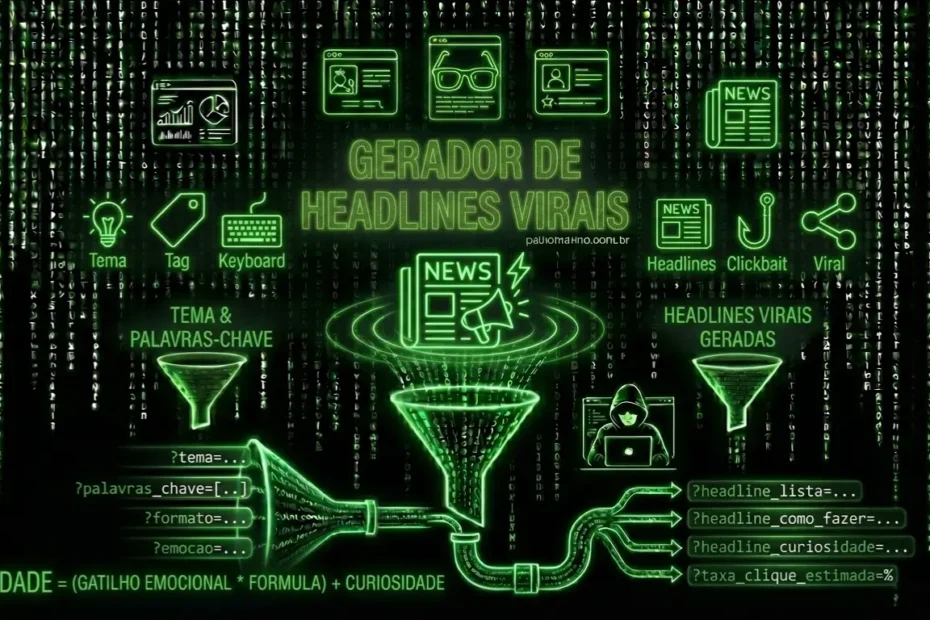 Gerador de Headlines Virais - Paulo Merino